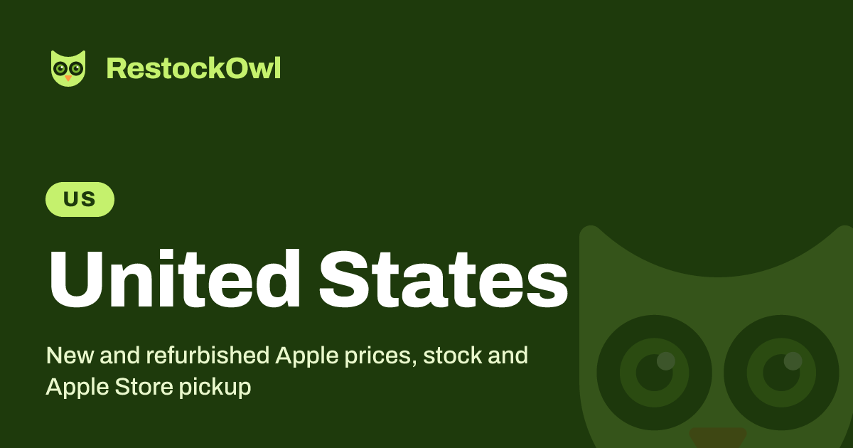 Apple refurbished stock and prices worldwide | RestockOwl